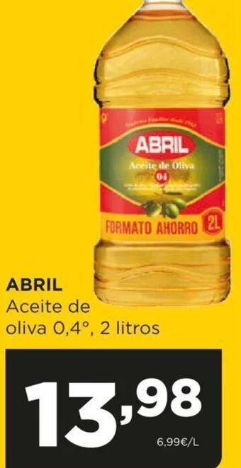 Alimerka ABRIL Aceite de oliva 0,4°, 2 litros oferta
