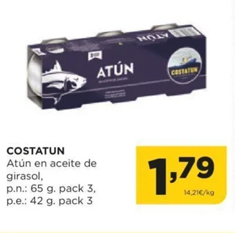 Alimerka COSTATUN Atún en aceite de girasol, oferta