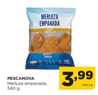 Alimerka PESCANOVA Merluza empanada, oferta