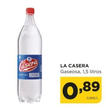 Alimerka LA CASERA Gaseosa, 1,5 litros oferta