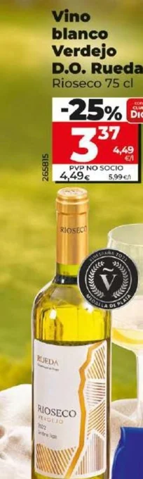 Dia Vino blanco Verdejo D.O. Rueda oferta