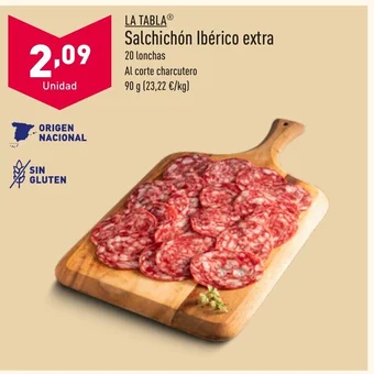 ALDI Salchichón Ibérico extra oferta