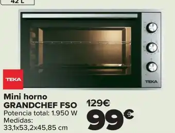 Carrefour Mini horno GRANDCHEF FSO oferta