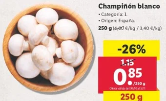 Lidl Champiñón blanco oferta