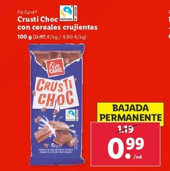 Lidl Crusti Choc FAIRTRADE con cereales crujientes oferta