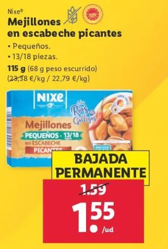Lidl Mejillones en escabeche picantes oferta