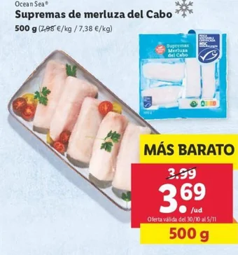 Lidl Supremas de merluza del Cabo oferta