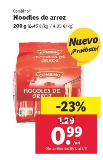 Lidl Noodles de arroz oferta