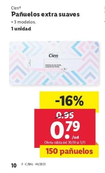 Lidl Pañuelos extra suaves oferta
