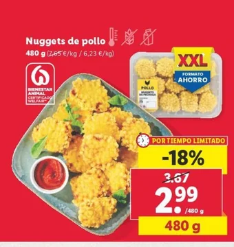 Lidl Nuggets de pollo oferta