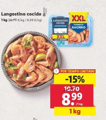 Lidl LANGOSTINO COCIDO oferta