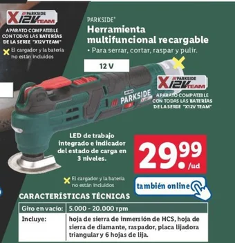 Lidl Herramienta multifuncional recargable oferta