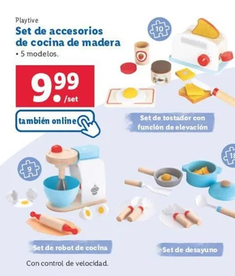 Lidl Set de accesorios de cocina de madera oferta