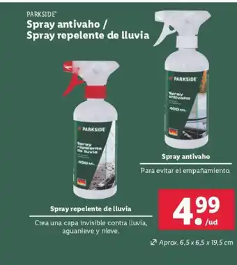 Lidl Spray antivaho / Spray repelente de lluvia oferta