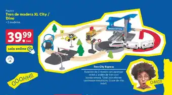 Lidl Tren de madera XL City oferta