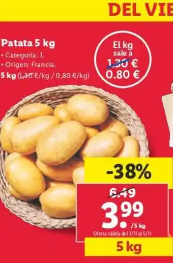 Lidl Patata 5 kg oferta