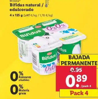 Lidl Bífidus natural / edulcorado oferta