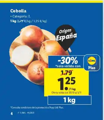 Lidl Cebolla oferta