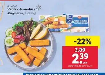 Lidl Varitas de merluza oferta