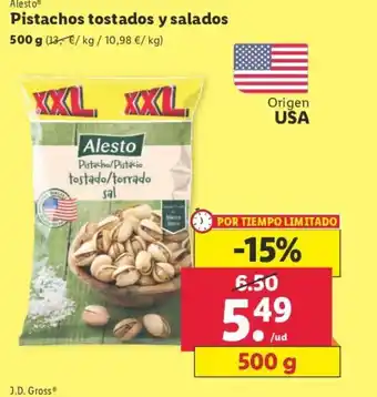 Lidl Pistachos tostados y salados oferta