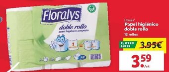 Lidl Floralys Papel higienico doble rollo oferta