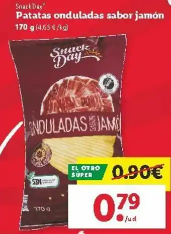 Lidl Patatas onduladas sabor jamón 170g oferta