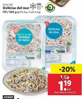 Lidl Ocean Sea delicias del mar 175/200g oferta