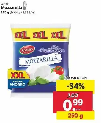 Lidl Lovilio Mozzarella 250g oferta