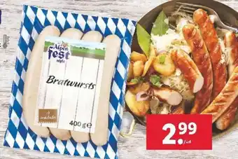 Lidl Salchicha Bratwurst 400g oferta
