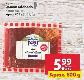 Lidl Jamón adobado 600g oferta