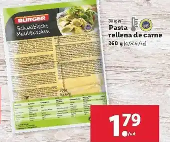 Lidl Pasta rellena de carne 360g oferta