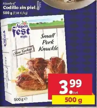 Lidl Codillo sin piel 500g oferta