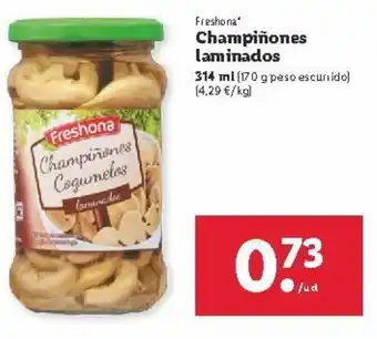 Lidl Champiñones laminados 314ml oferta
