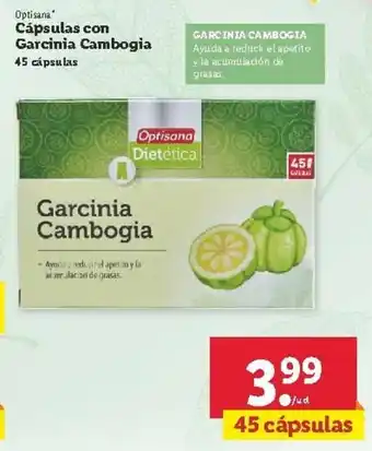Lidl Cápsulas con Garcinia Cambogia oferta