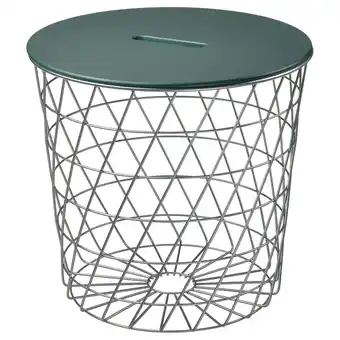IKEA Kvistbro mesa de almacenaje, gris plata/gris verdoso oscuro, 44 cm oferta