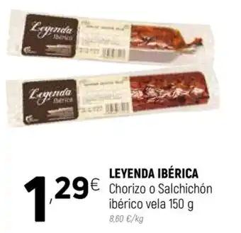Coviran Leyendad Ibérica Chorizo o Salchichón ibérico vela 150g oferta