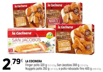 Coviran la Cocinera Finger pollo 320g , San Jacobos 388g , Nuggets pollo 350g o pollo rebozado fino 400g oferta