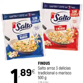 Coviran Findus Salto arroz 3 delicias tradicional o marisco 500g oferta