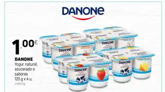 Coviran Danone Yogur natural, azucarado o sabores 120g x 4 u oferta
