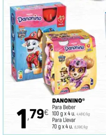 Danonino Para Beber 100g x 4 u Para Llevar 70g x 4 u
