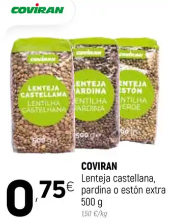 Coviran Coviran Lenteja castellana pardina o estón extra 500g oferta