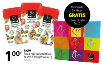 Coviran Gallo Pasta vegetales pajaritas, hélices o margaritas 450g oferta