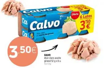 Coviran Calvo Atún claro aceite girasol 52g x 6 u oferta