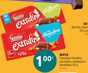 Coviran Nestle Chocolate Extrafino con leche y avellanas o almendras 123g oferta