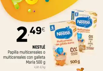 Coviran Nestlé Papilla multicereales o multicereales con galleta Maria 500g oferta
