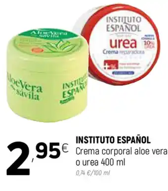 Coviran Instituto Español Crema corporal aloe vera o urea 400ml oferta