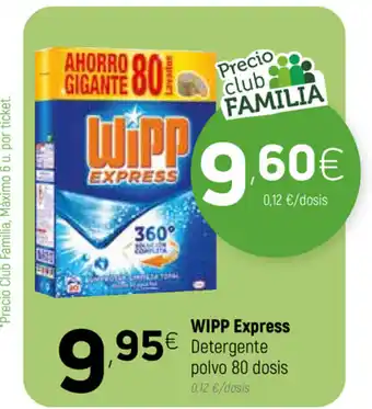 Coviran Wipp Express Detergente polvo 80 dosis oferta