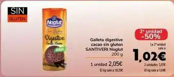 Carrefour Galleta digestive cacao sin gluten santiveri noglut oferta