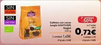 Carrefour Galletas con cacao jungla santiveri noglut oferta