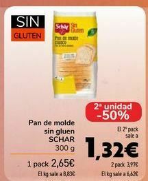 Carrefour Pan de molde sin gluten schar oferta